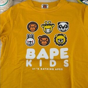 Bape Kids Mustard Graphic Tee